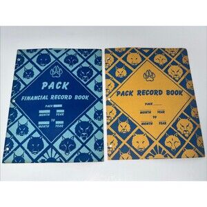 2 Vgt  1961 Pack Record Book Boy Scouts of America Unused NOS Financial